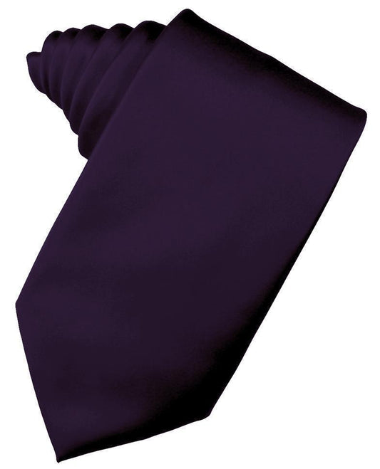 Luxury Satin Necktie Self Tie - Amethyst - corbata Caballero