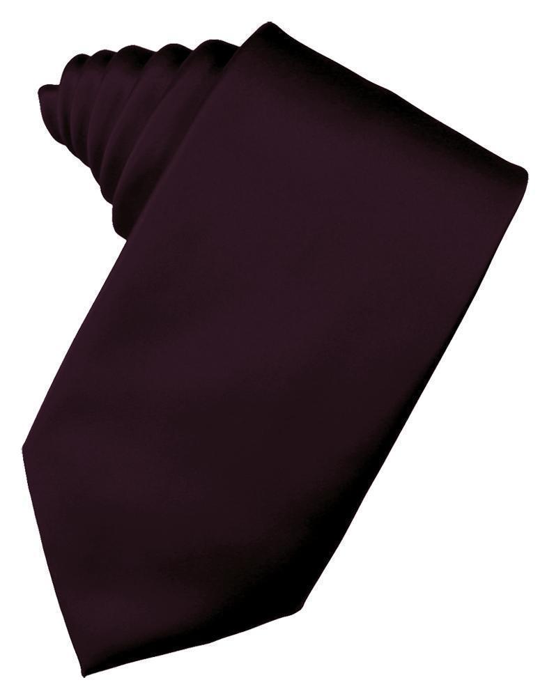 Luxury Satin Necktie Self Tie - Berry - corbata Caballero