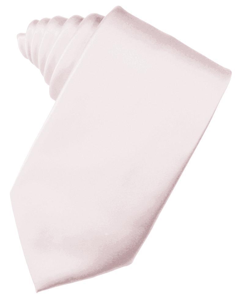 Luxury Satin Necktie Self Tie - Blush - corbata Caballero