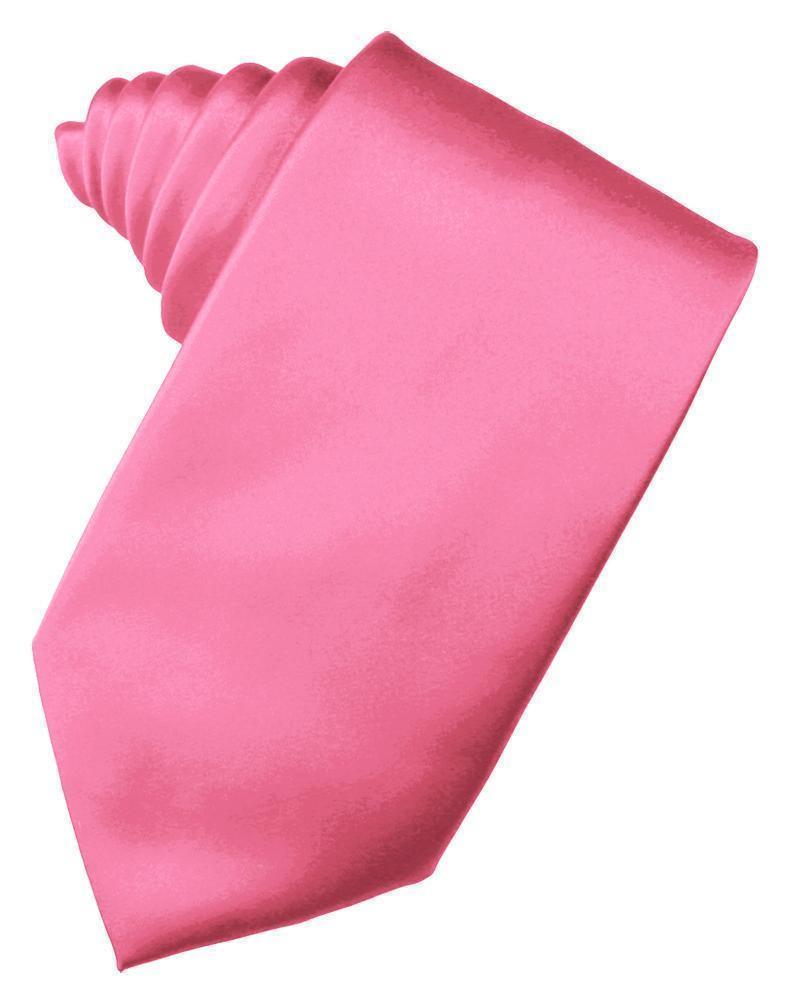 Luxury Satin Necktie Self Tie - Bubblegum - corbata 
