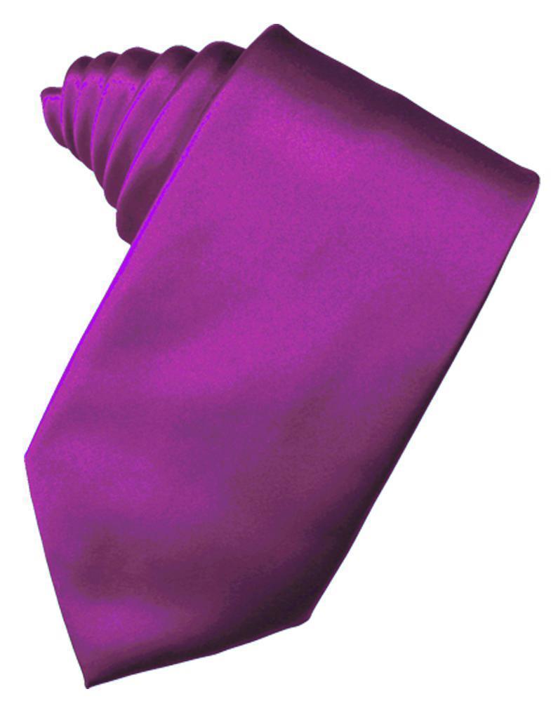 Luxury Satin Necktie Self Tie - Cassis - corbata Caballero