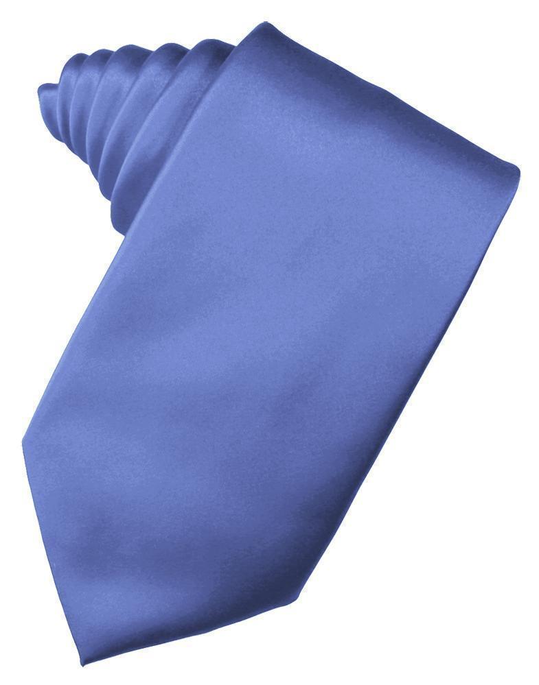 Luxury Satin Necktie Self Tie - Cornflower - corbata 