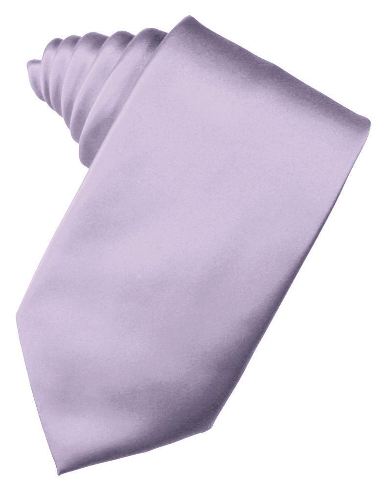 Luxury Satin Necktie Self Tie - Heather - corbata Caballero