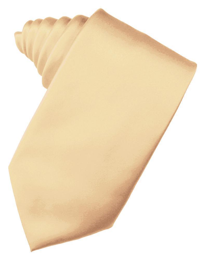 Luxury Satin Necktie Self Tie - Peach - corbata Caballero