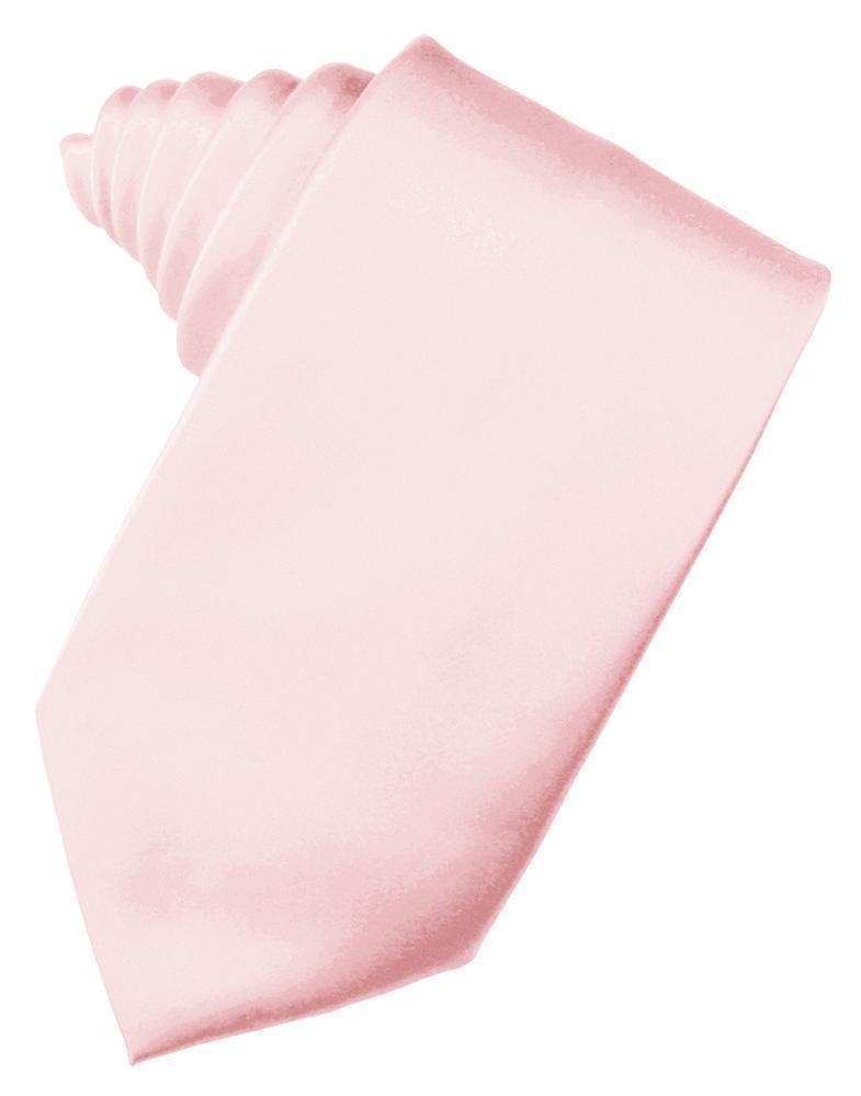 Luxury Satin Necktie Self Tie - Pink - corbata Caballero