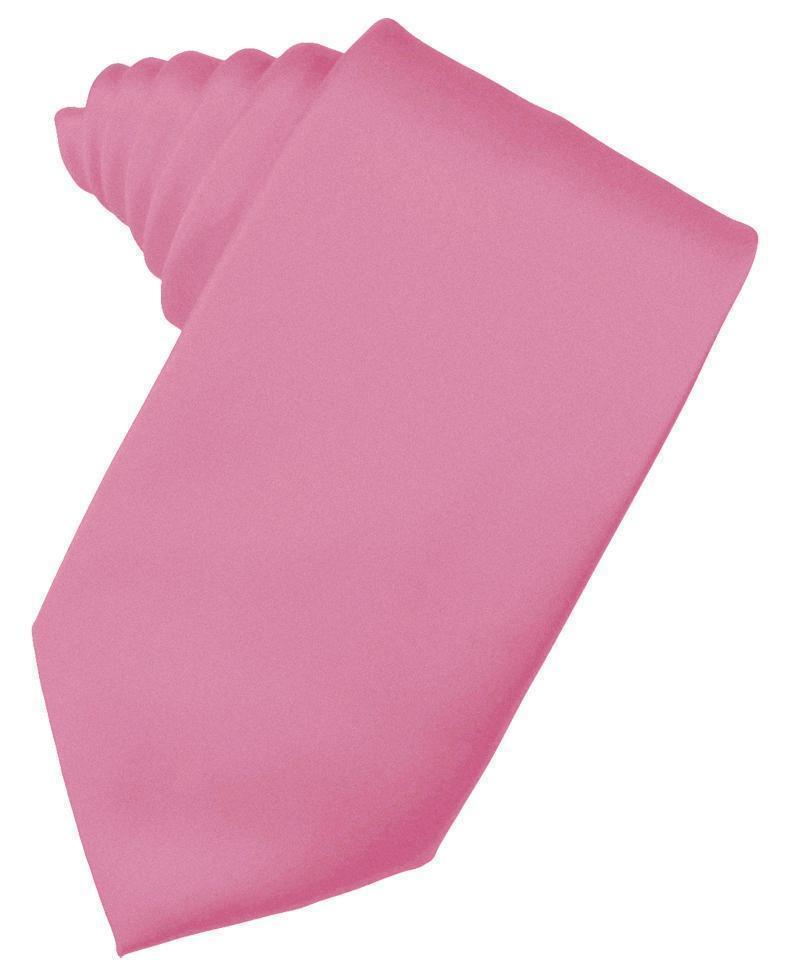 Luxury Satin Necktie Self Tie - Rose Petal - corbata 