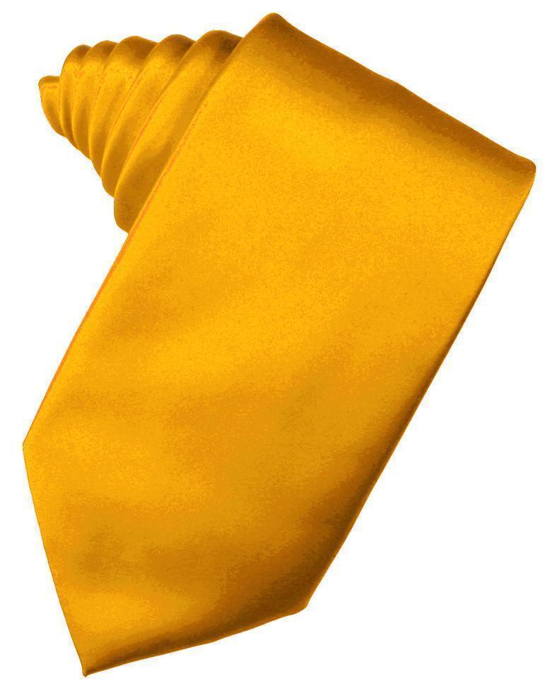 Luxury Satin Necktie Self Tie - Tangerine - corbata 