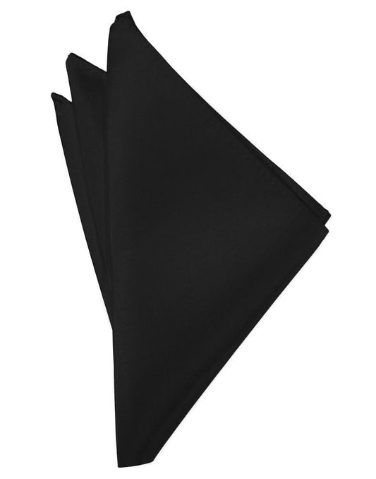 Luxury Satin Pocket Square - Black - Pañuelo Caballero