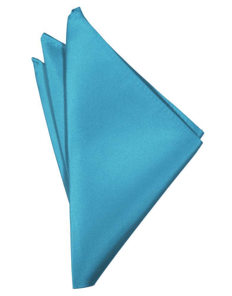 Luxury Satin Pocket Square - Turquoise - Pañuelo Caballero