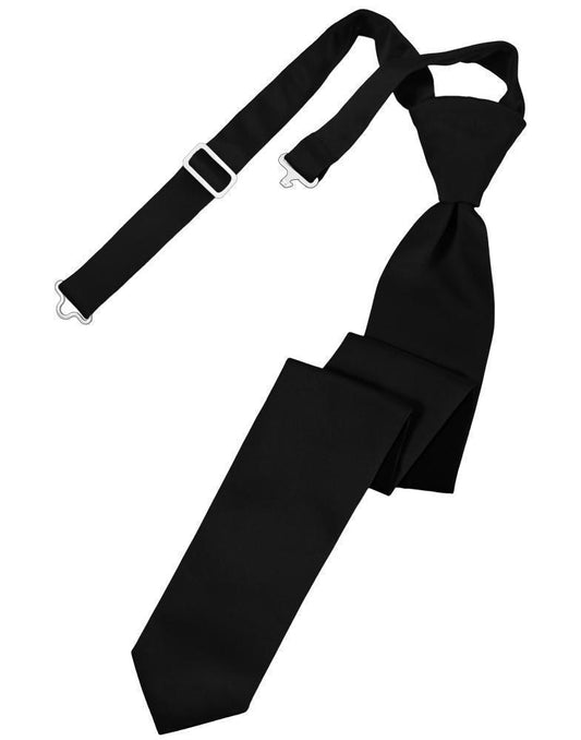 Luxury Satin Skinny Necktie Pre-Tied - Amethyst - corbata 