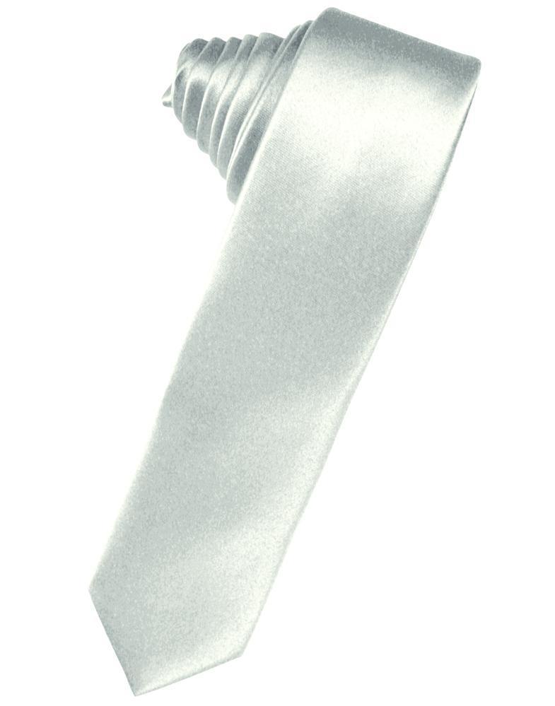 Luxury Satin Skinny Necktie Self Tie - Sea Glass - corbata 