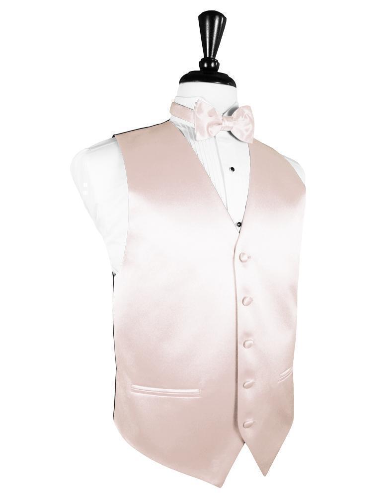 Luxury Satin Tuxedo Vest 3 - XS / Blush - Chaleco Caballero