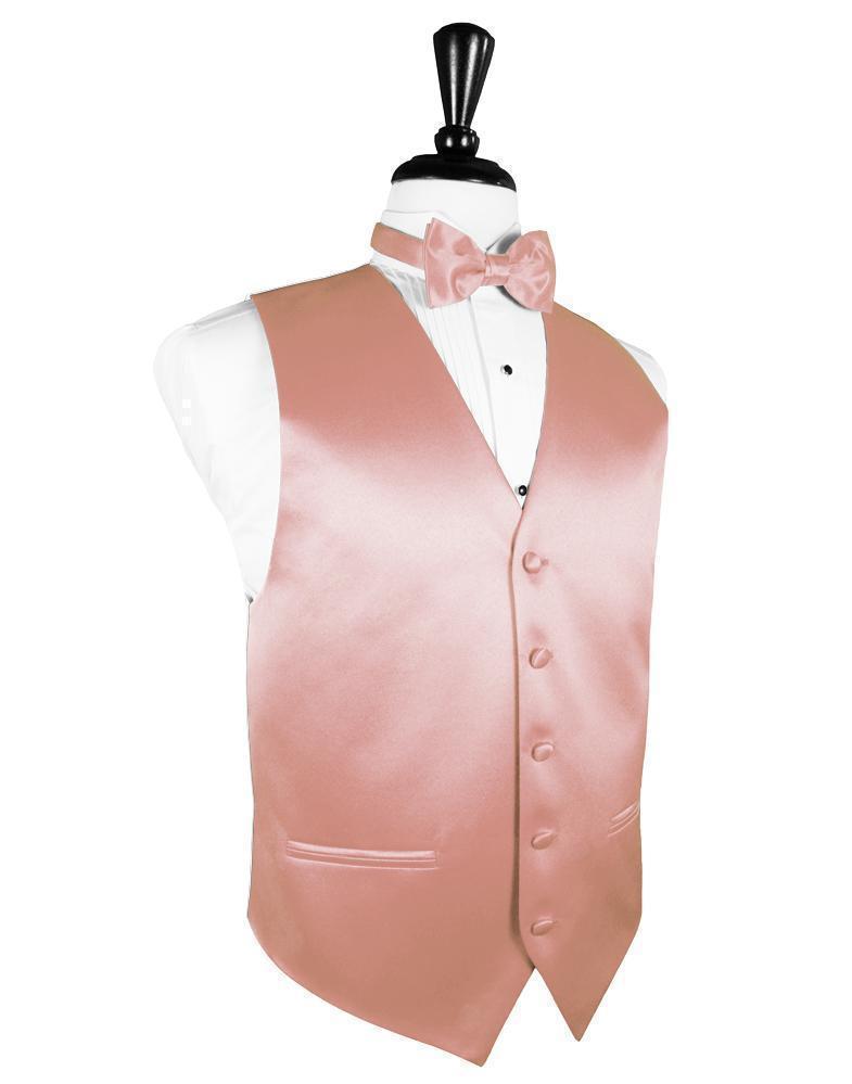 Luxury Satin Tuxedo Vest 3 - XS / Coral - Chaleco Caballero