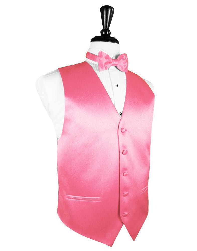 Luxury Satin Tuxedo Vest 4 - XS / Bubblegum - Chaleco 