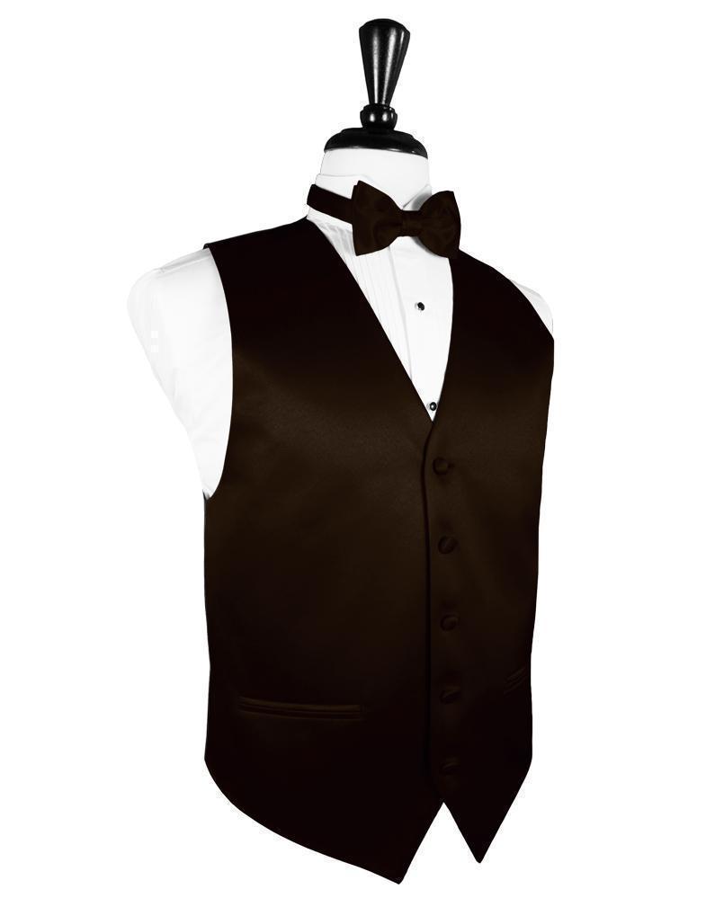 Luxury Satin Tuxedo Vest 5 - XS / Truffle - Chaleco 