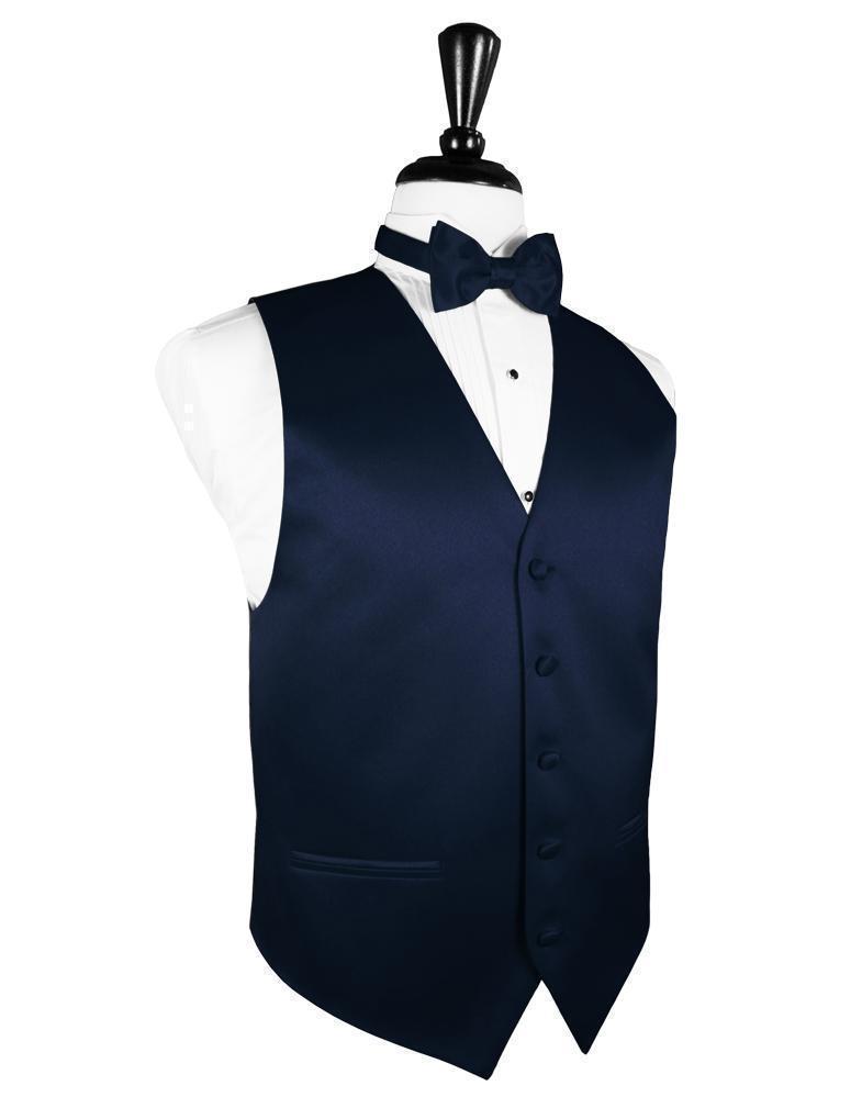 Luxury Satin Tuxedo Vest 6 - XS / Marine - Chaleco Caballero