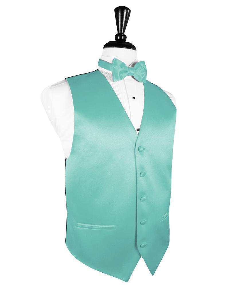 Luxury Satin Tuxedo Vest 6 - XS / Mermaid - Chaleco 