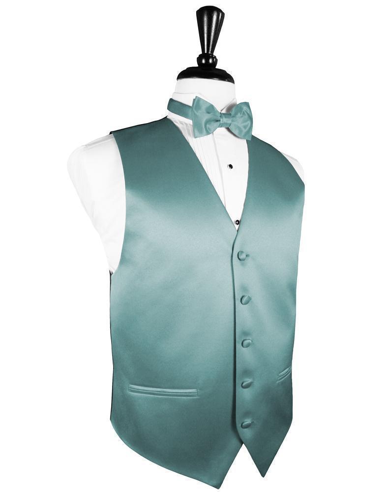 Luxury Satin Tuxedo Vest 6 - XS / Mist - Chaleco Caballero