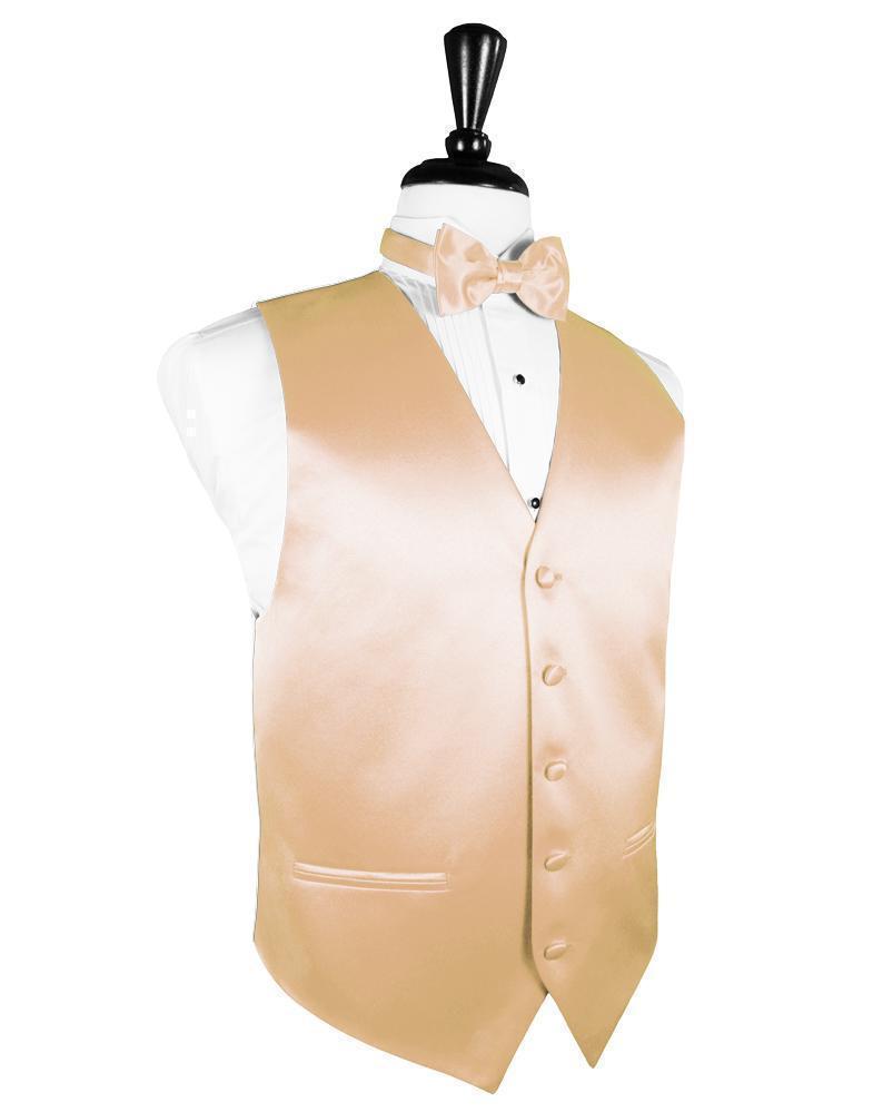 Luxury Satin Tuxedo Vest 6 - XS / Peach - Chaleco Caballero