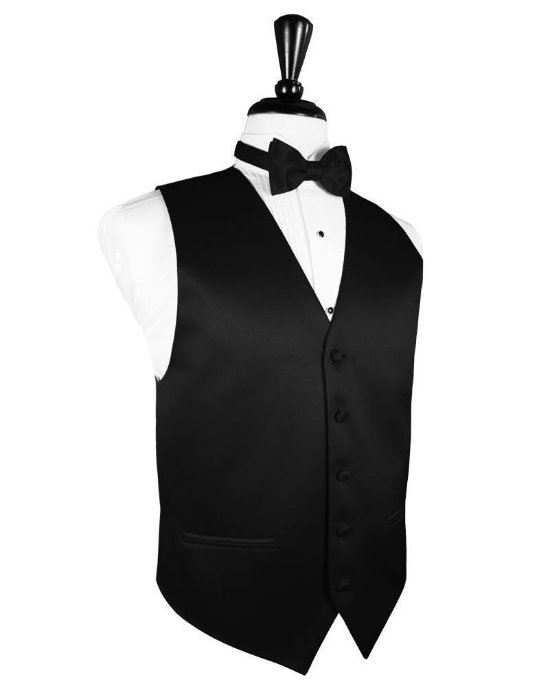 Luxury Satin Tuxedo Vest - XS / Black - Chaleco Caballero