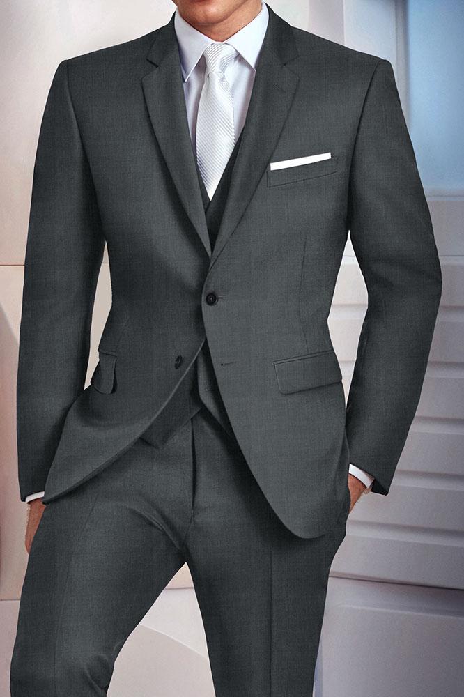 Madison Steel Grey Suit Jacket Notch (Separates) - 34S / 