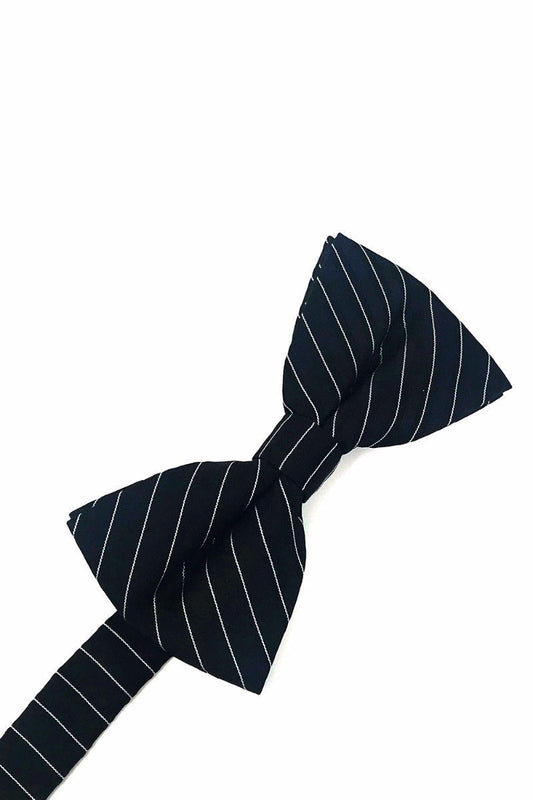 Newton Stripe Bow Tie - Black - corbatin caballero