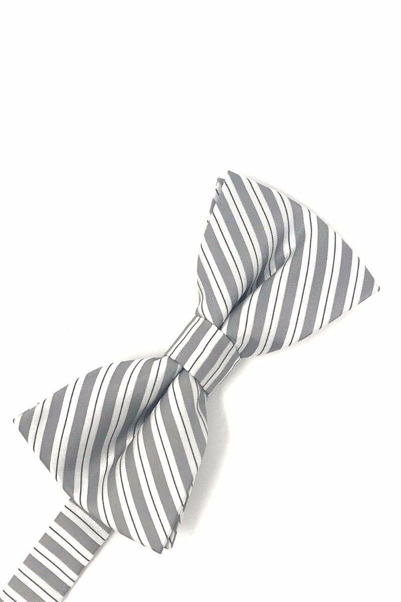 Newton Stripe Bow Tie - Grey - corbatin caballero