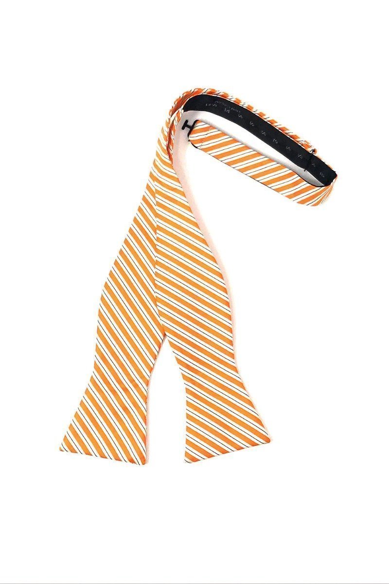 Newton Stripe Bow Tie Self Tie - Orange - corbatin caballero