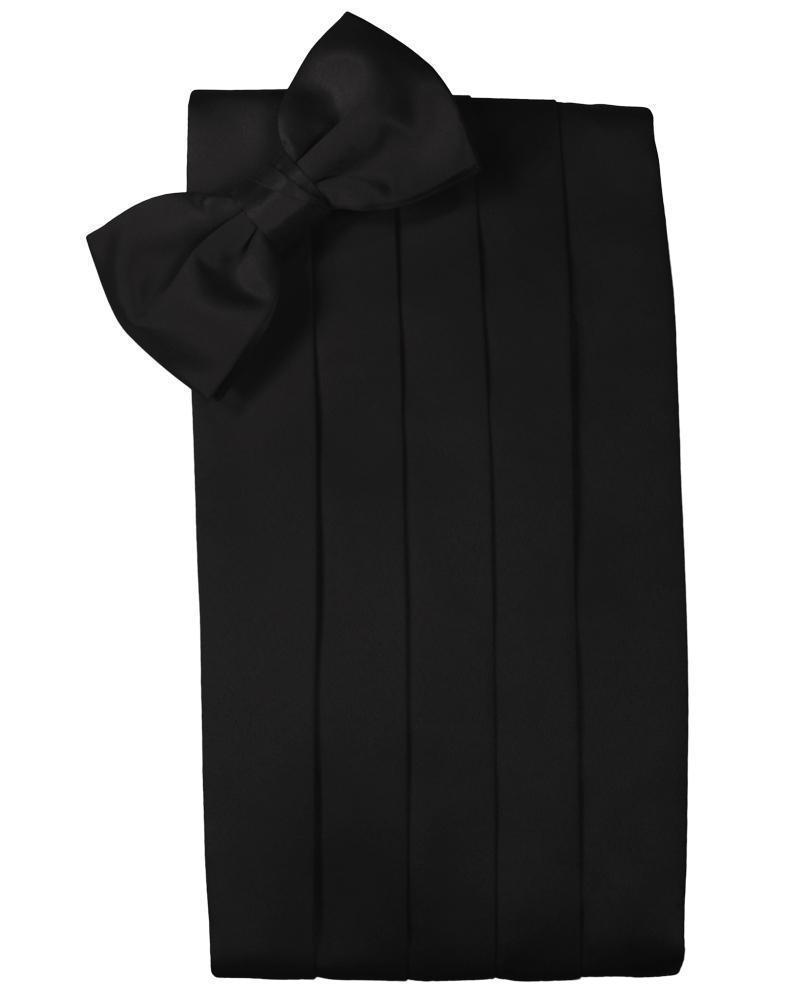 Noble Silk Cummerbund & Bow Tie Set - Black - Faja caballero