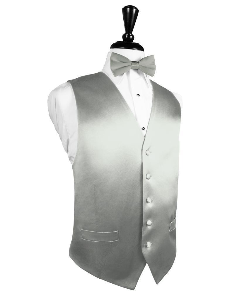 Noble Silk Tuxedo Vest - XS / Platinum - Chaleco Caballero