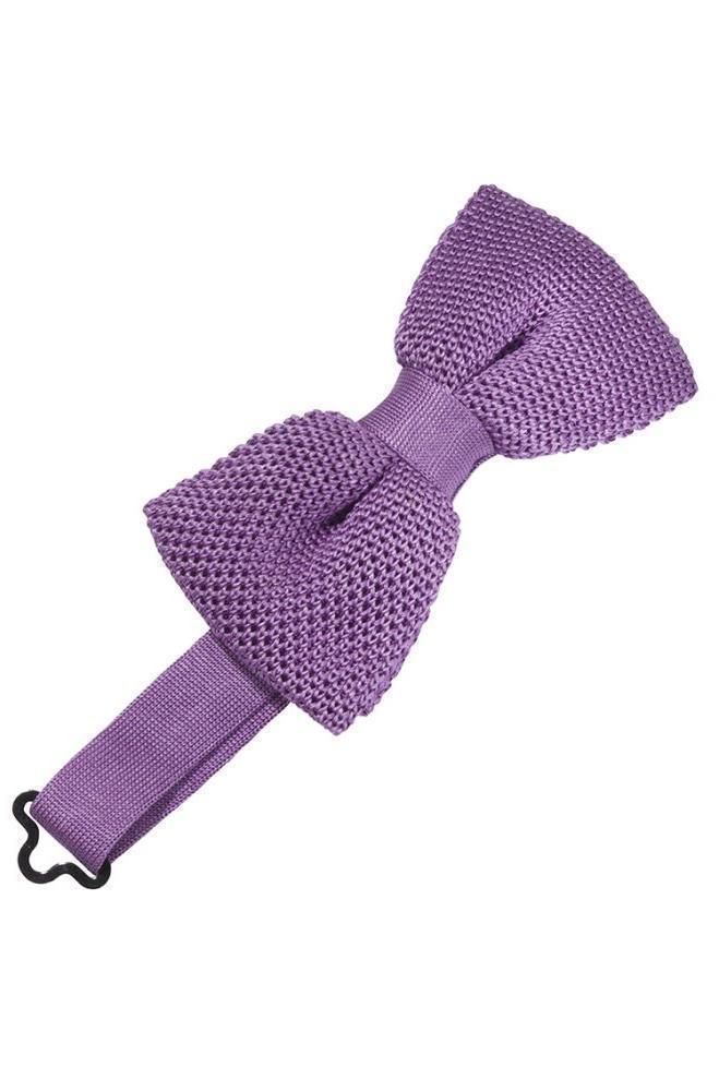 Silk Knit Bow Tie - Wisteria - corbatin caballero