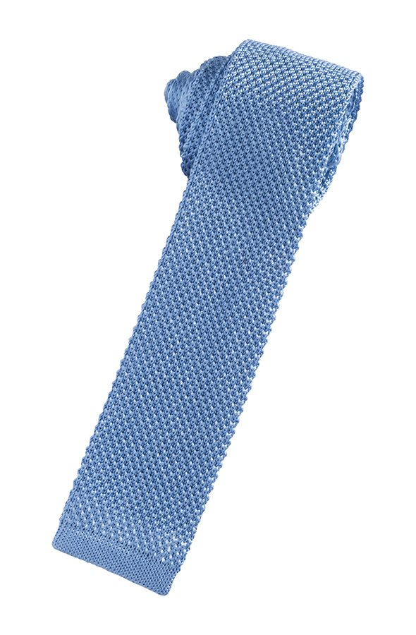 Silk Knit Necktie - Leisure Blue - corbata Caballero