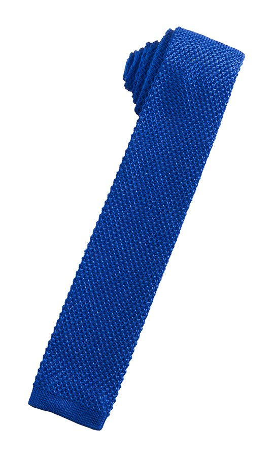 Silk Knit Necktie - Royal Blue - corbata Caballero