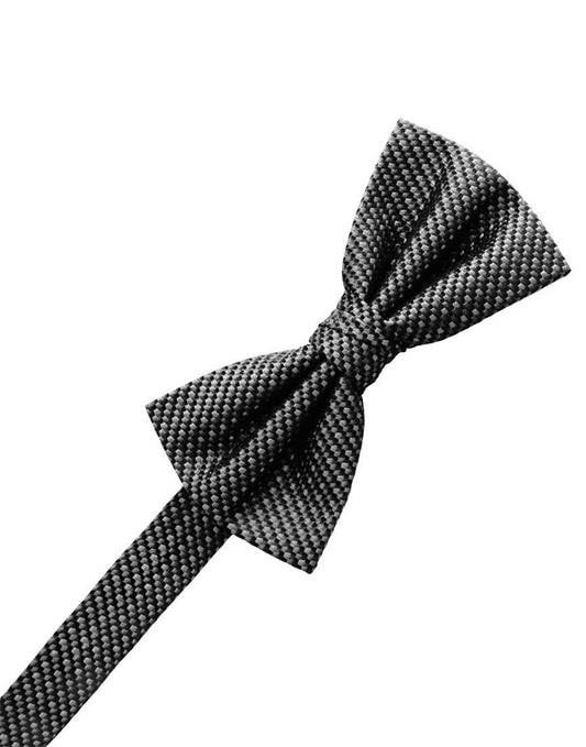 Silk Weave Bow Tie - Asphalt - corbatin caballero