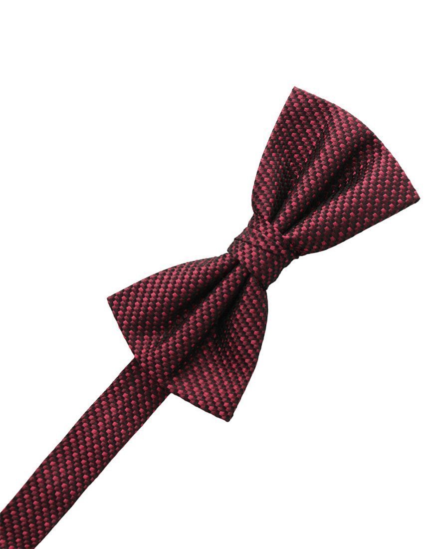 Silk Weave Bow Tie - Wine - corbatin caballero