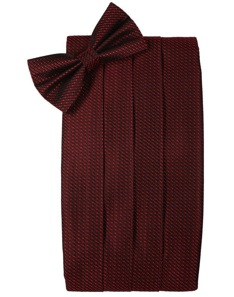 Silk Weave Cummerbund & Bow Tie Set - Wine - Faja caballero