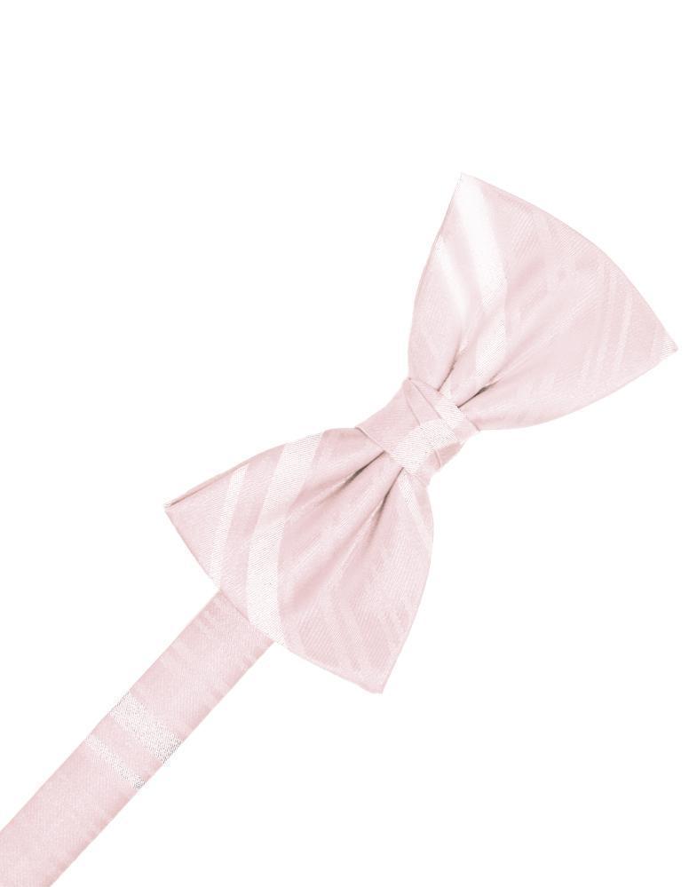 Striped Satin Bow Tie - Pink - corbatin caballero