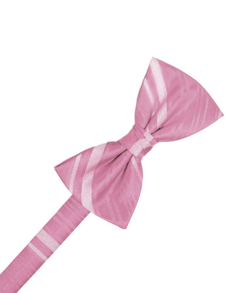 Striped Satin Bow Tie - Rose Petal - corbatin caballero