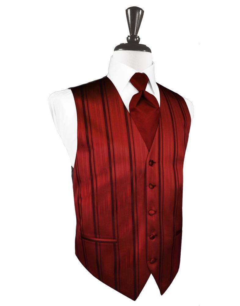 Striped Satin Tuxedo Vest 5 - XS / Apple - Chaleco Caballero