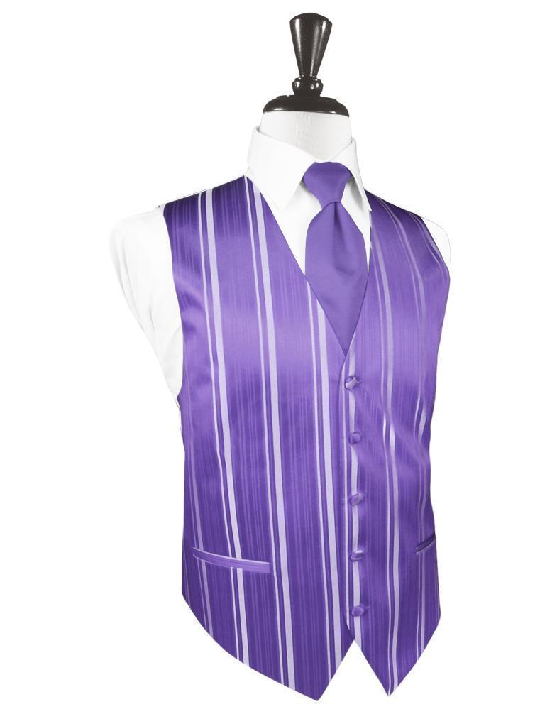 Striped Satin Tuxedo Vest 7 - XS / Freesia - Chaleco 
