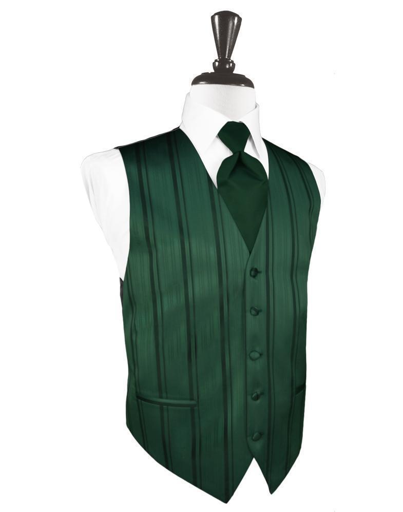 Striped Satin Tuxedo Vest 9 - XS / Holly - Chaleco Caballero