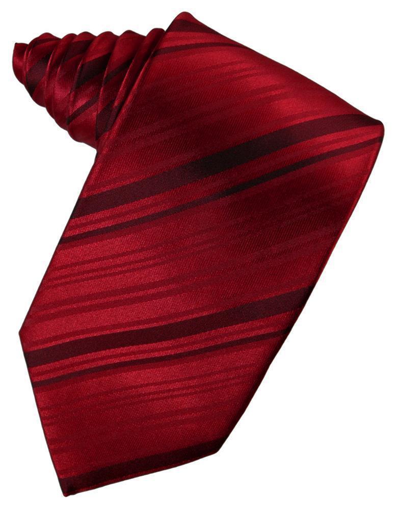 Striped Silk Necktie - Apple - corbata Caballero