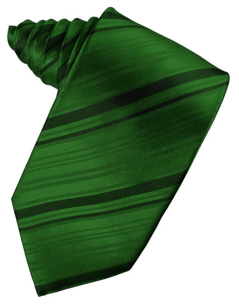 Striped Silk Necktie - Hunter - corbata Caballero