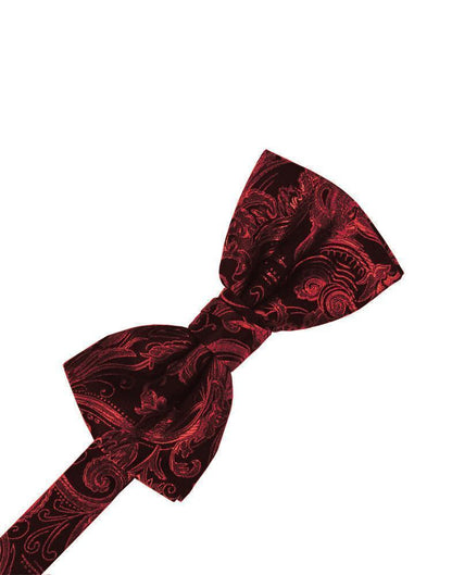 Tapestry Bow Tie - Scarlet - corbatin caballero