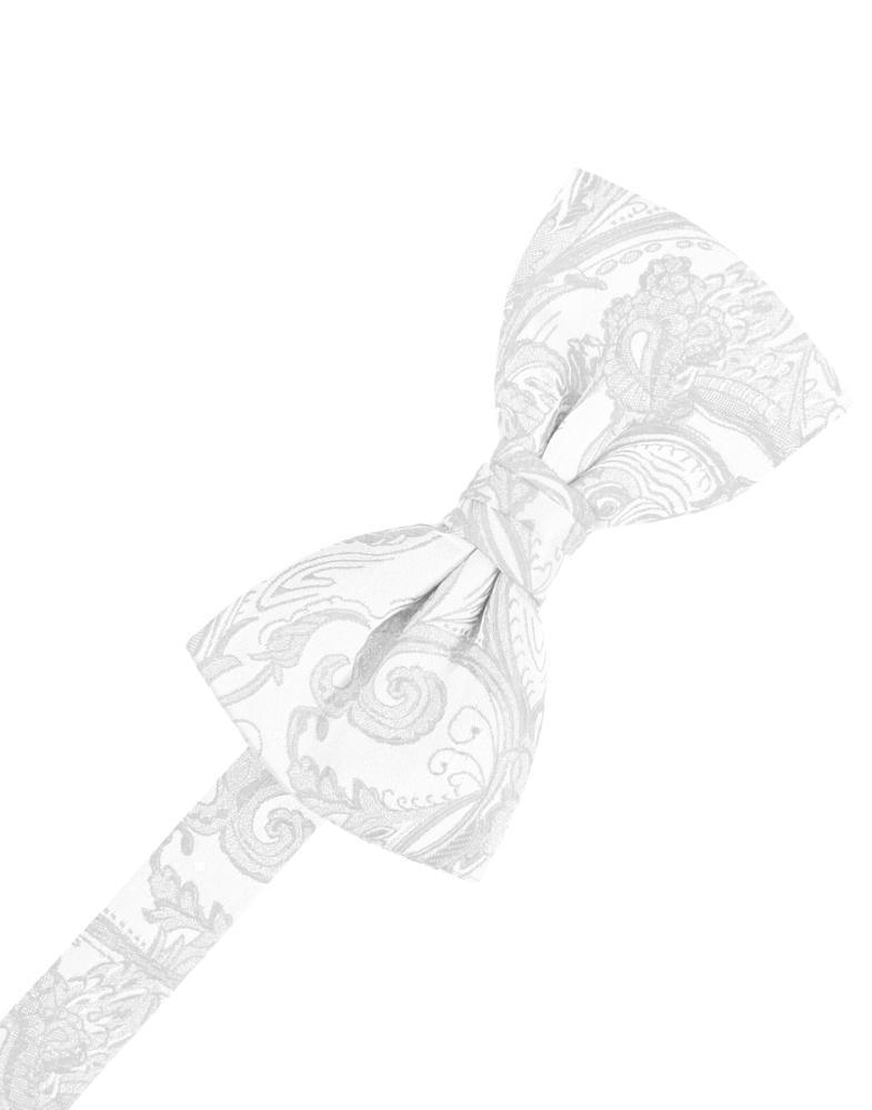 Tapestry Bow Tie - White - corbatin caballero