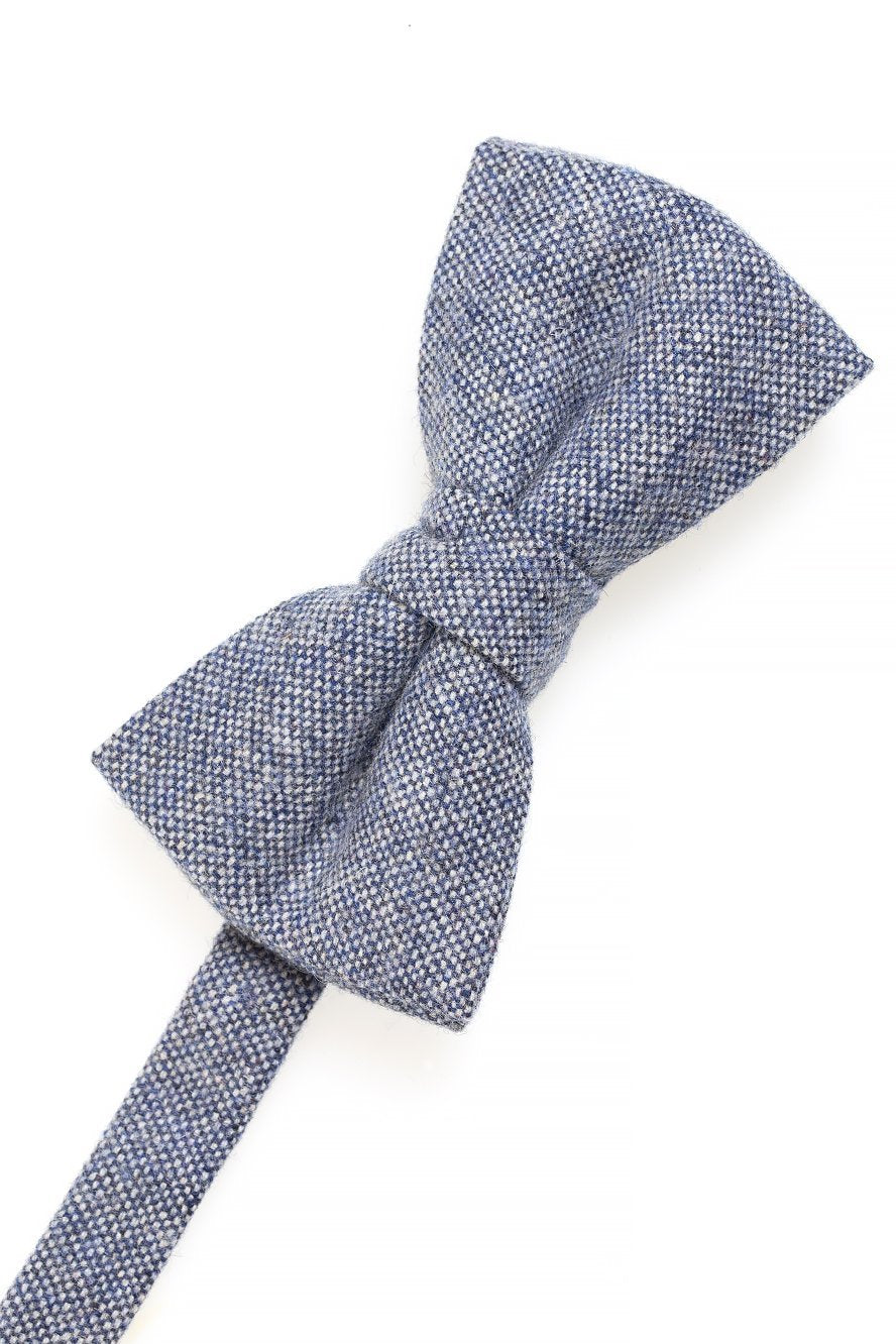 Tweed Bow Tie - Blue - corbatin caballero