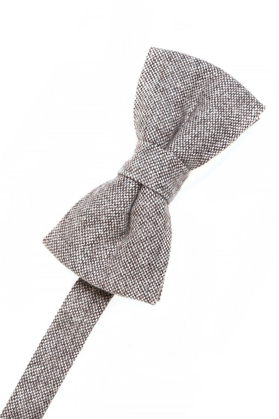 Tweed Bow Tie - Brown - corbatin caballero