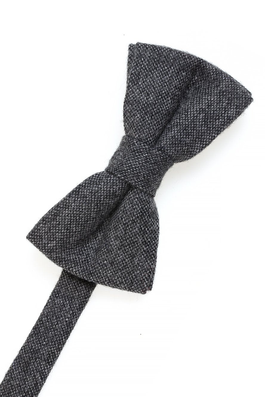 Tweed Bow Tie - Charcoal - corbatin caballero