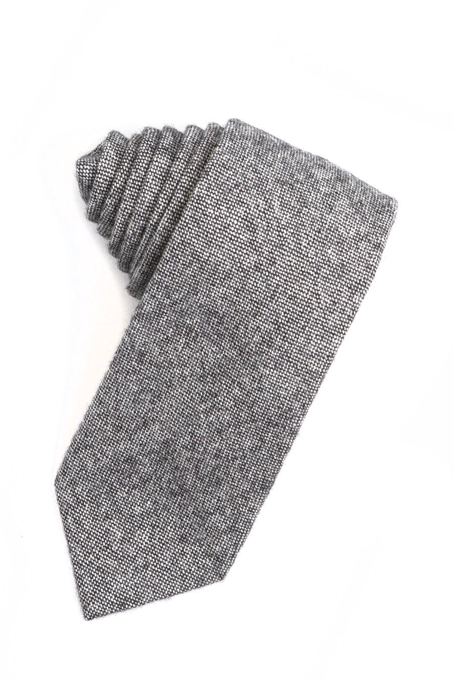 Tweed Necktie - Black & White - corbata Caballero