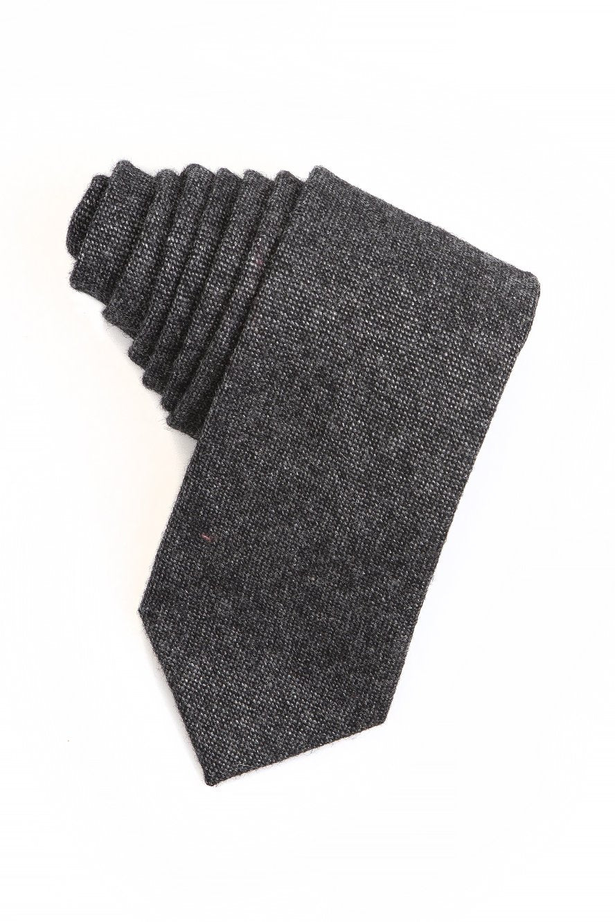 Tweed Necktie - Charcoal - corbata Caballero
